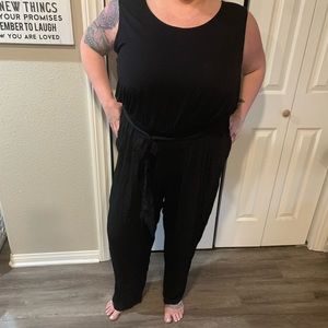 Loft plus size Black jumpsuit